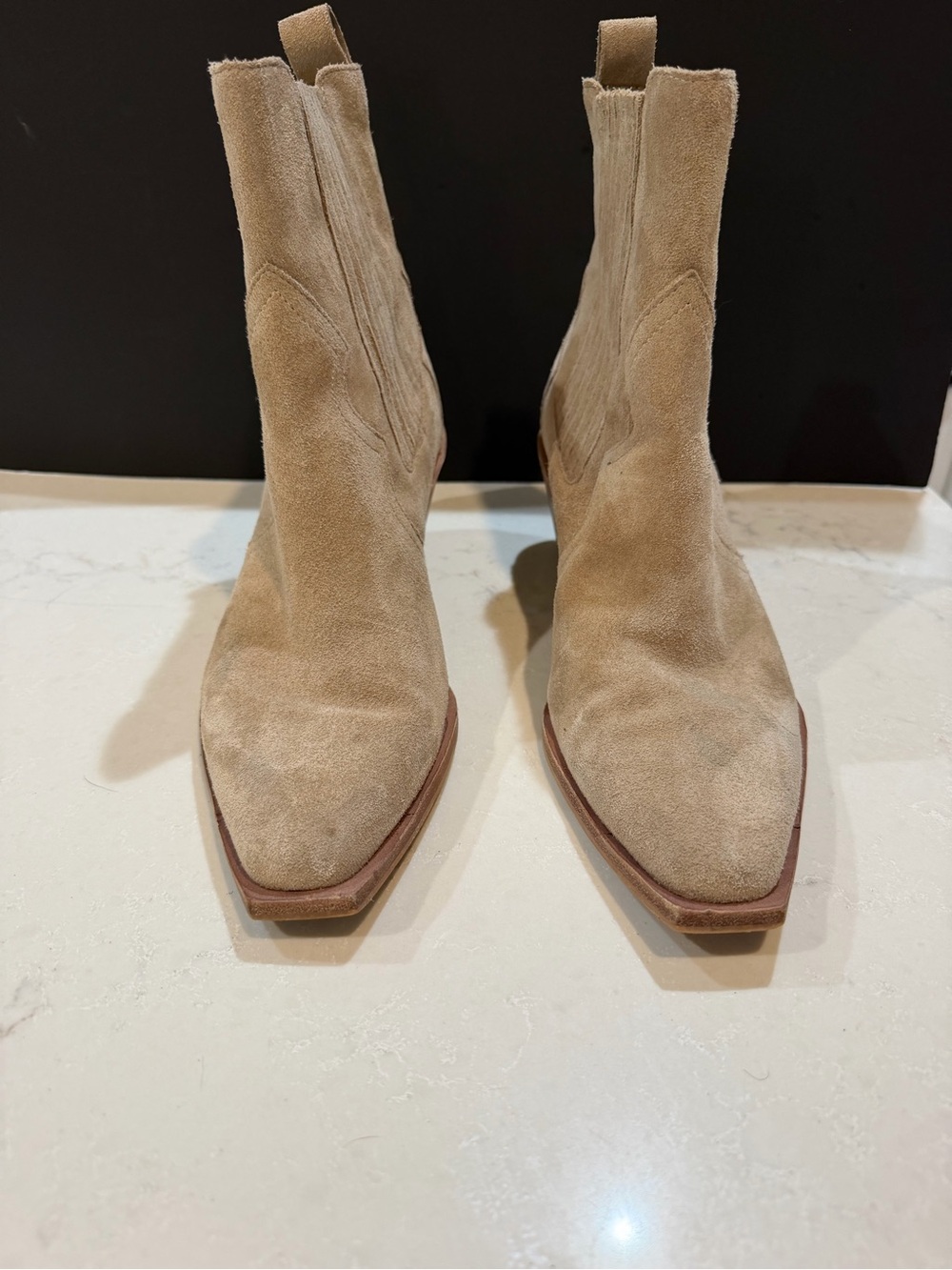 Dolce Vita Senna Suede Ankle Boots in Tan